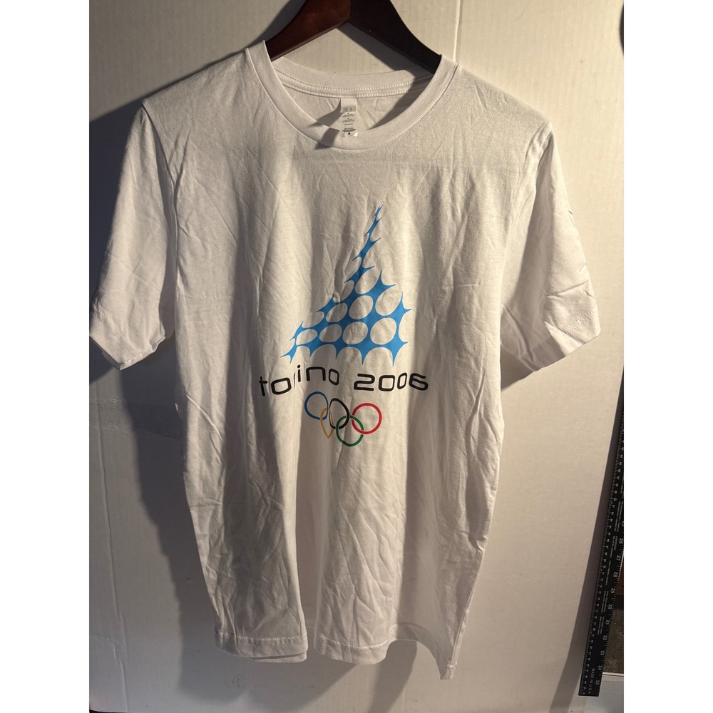 Torino 2006 Olympic Games Graphic T-Shirt Bella Canvas White Mens Medium